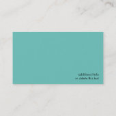 Schwarze und kundenspezifische Farbavantgarde Visitenkarte (Rückseite)