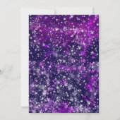 Schwarze und Lila 16. Geburtstagsmaskade Einladung (Rückseite)