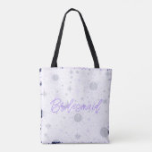 Schwarze und Lila Celestial Bridesmaid Tasche (Rückseite)