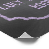 Schwarze und Lila Chalkboard Mitbewohner Mauer Poster (Ecke)