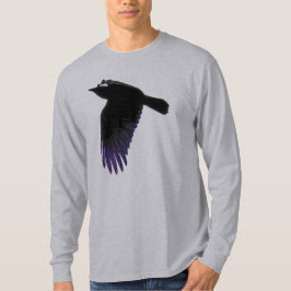 Schwarze und Lila Crow-Flying T-Shirt