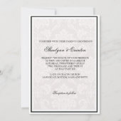 Schwarze und Lila Damaskus Hochzeitseinladung Einladung (Rückseite)