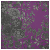 Schwarze und Lila dunkle gotische Rose Floral Stoff (Muster)