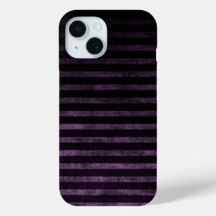 Schwarze und lila Grunge-Ombre-Streifen Case-Mate iPhone Hülle