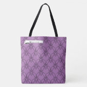 Schwarze und Lila Herzmuster Farbgebung Go-Bag-Tas Tasche (Vorderseite)