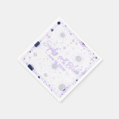 Schwarze und Lila Himmelshochzeit Serviette (Ecke)
