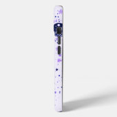 Schwarze und Lila Himmelssonnenmoonsterne Case-Mate iPhone Hülle (Rückseite / Links)