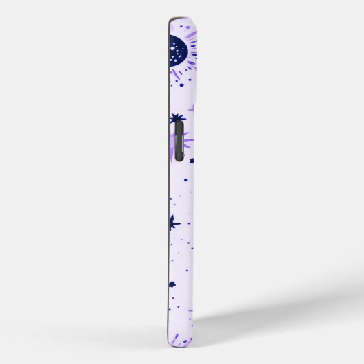 Schwarze und Lila Himmelssonnenmoonsterne Case-Mate iPhone Hülle (Rückseite / Rechts)