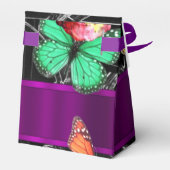 Schwarze und lila Hochzeit Geschenkschachtel (Rückseite)