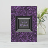 Schwarze und Lila Hochzeit speichern Sie das Datum Save The Date (Stehend Vorderseite)