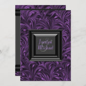 Schwarze und Lila Hochzeit speichern Sie das Datum Save The Date (Vorne/Hinten)