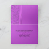 Schwarze und Lila Juwelen Dankeschön Karte (Innenseite)