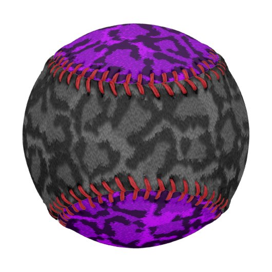 Schwarze und Lila Katze Baseball (Vorderseite)