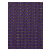 Schwarze und lila Katzengelbe Augen Halloween-Must Tischdecke (Vorderseite)