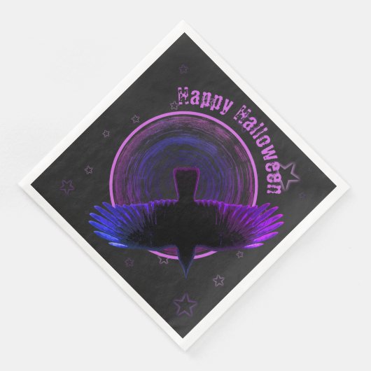 Schwarze und Lila Keile Serviette (Ecke)