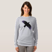 Schwarze und Lila Keile T-Shirt (Vorne ganz)