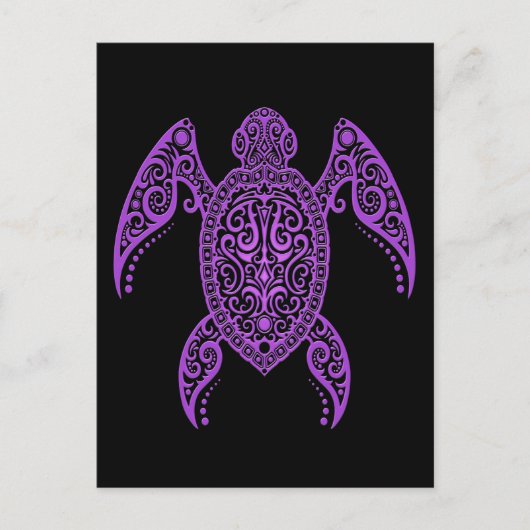 Schwarze und Lila Meeresschildkröte Postkarte (Vorderseite)