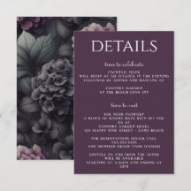 Schwarze und Lila Moody-Floral