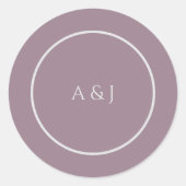 Schwarze und Lila Moody-Floral Runder Aufkleber (Vorderseite)