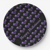 Schwarze und Lila Nachtschläger Pappteller (Vorderseite)