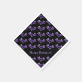 Schwarze und Lila Nachtschläger Serviette (Ecke)