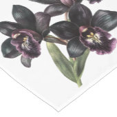 Schwarze und lila Orchideen Kurzer Tischläufer (Ecke)