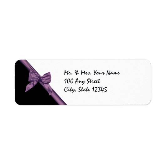 Schwarze und Lila Satin Ribbon (Vorne)