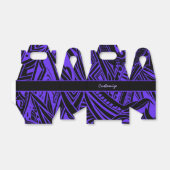 Schwarze und Lila Stämme Abstrakt Geschenkschachtel (Ungefaltet)