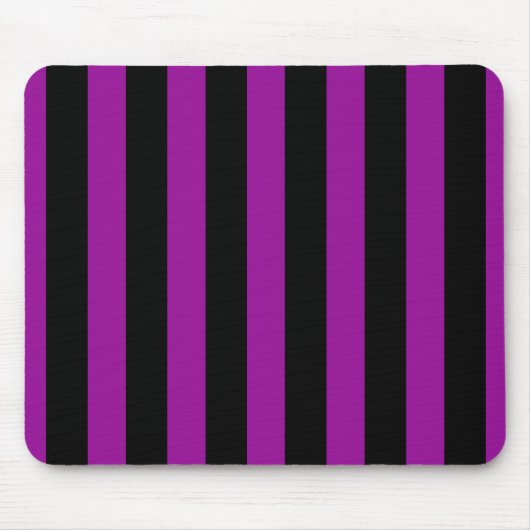 Schwarze und Lila Streifen Mousepad (Vorne)