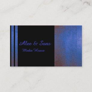 Schwarze und marineblaue Marmor Visitenkarte