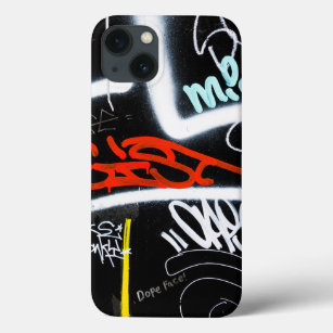 Schwarze und mehrfarbige Graffiti-Kunst Case-Mate iPhone Hülle