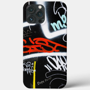Schwarze und mehrfarbige Graffiti-Kunst Case-Mate iPhone Hülle