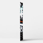 Schwarze und mehrfarbige Graffiti-Kunst Case-Mate iPhone Hülle (Rückseite / Links)