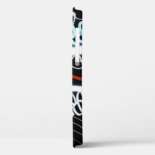 Schwarze und mehrfarbige Graffiti-Kunst Case-Mate iPhone Hülle (Rückseite / Links)