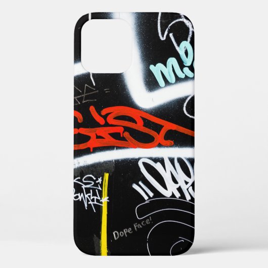 Schwarze und mehrfarbige Graffiti-Kunst Case-Mate iPhone Hülle (Rückseite)