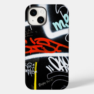 Schwarze und mehrfarbige Graffiti-Kunst Case-Mate iPhone 14 Hülle