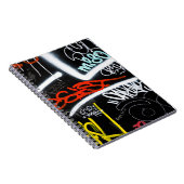 Schwarze und mehrfarbige Graffiti-Kunst Notizblock (Rechte Seite)