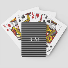 Schwarze und mittelgraue Streifen Spielkarten