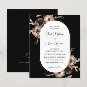Schwarze und natürliche Blumenhochzeit - Schwarz