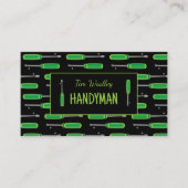 Schwarze und Neongrüne Reparaturskarten Visitenkarte (Vorderseite)