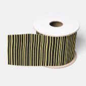 Schwarze und Olivgrüne Linien Ripsband (Spule)
