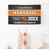 Schwarze und orange Abschlussfeier Banner (Insitu)