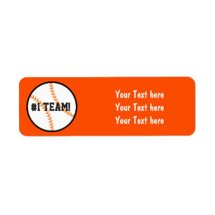 Schwarze und orange Baseball-Mannschafts-Party-Adr