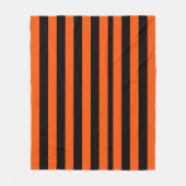 Schwarze und orange Halloween-Streifen  Fleecedecke (Vorderseite)