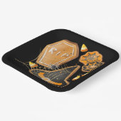 SCHWARZE UND ORANGE HALLOWEWEE HAT COFFIN SPIDER W PAPPTELLER (Gewinkelt)