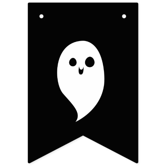 Schwarze und orange illustrierte Halloween-Fahne Wimpelkette (Erste Fahne)