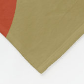 schwarze und orange Kreise geometrisches Muster Fleecedecke (Ecke)