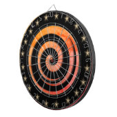 Schwarze und orange regulierte Dart-Scheibe Dartscheibe (Vorderseite rechts)