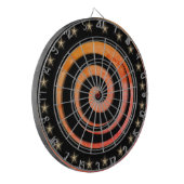 Schwarze und orange regulierte Dart-Scheibe Dartscheibe (Vorderseite Links)