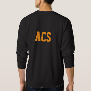 Schwarze und orange Schulfarben und Buchstaben Sweatshirt